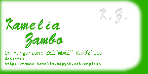 kamelia zambo business card